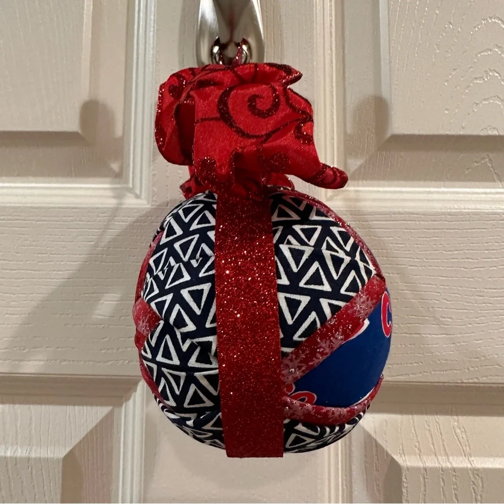 MLB Chicago Cubs World Series Winner Hand Crafted Quilted 4” Ornament